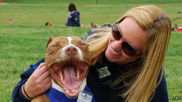 picture of dana and dog hank